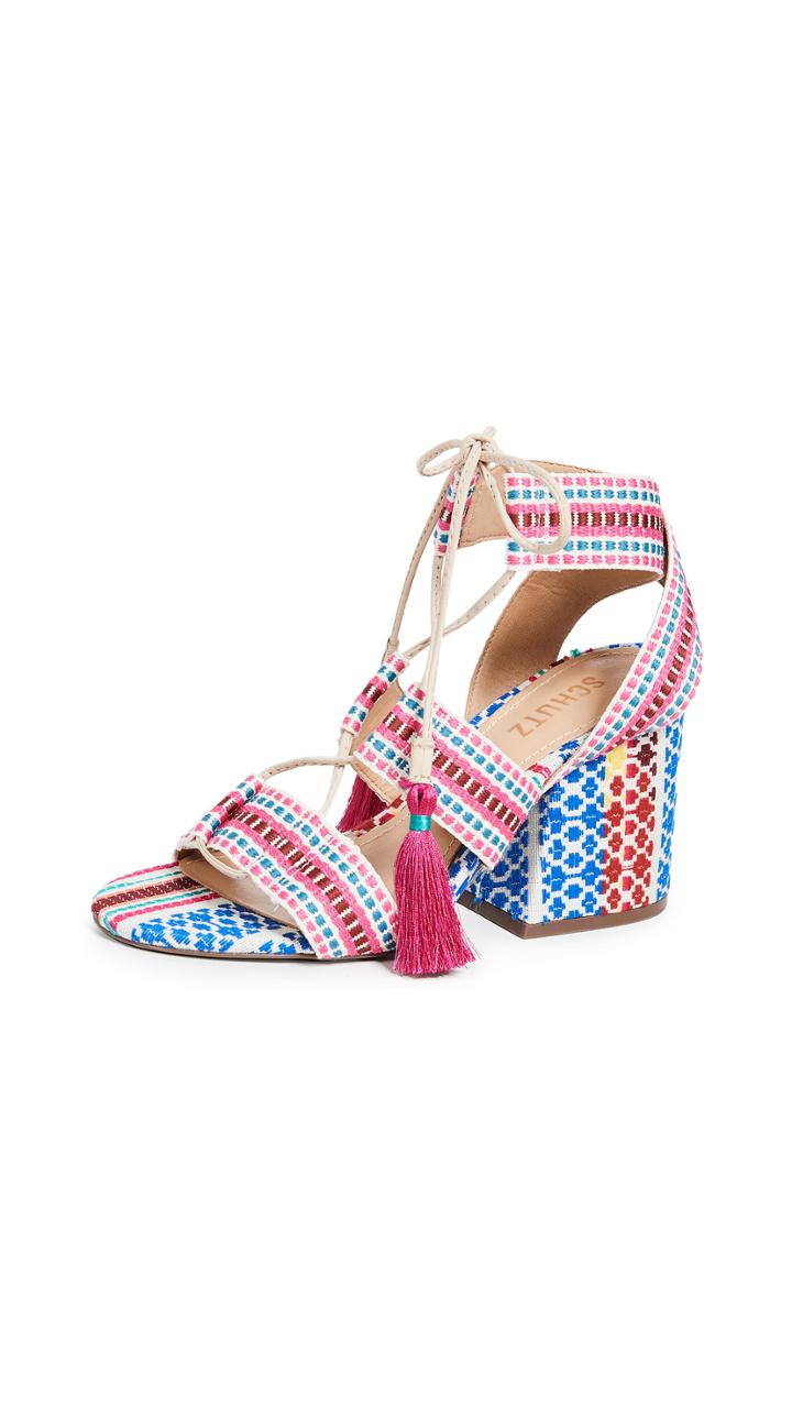 Schutz Emilen Block Heel Sandals