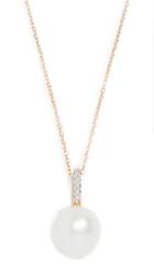 Mateo 14k Gold Simple Pearl Diamond Pendant