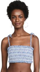 Tory Burch Printed Costa Tie Bandeau Bikini Top