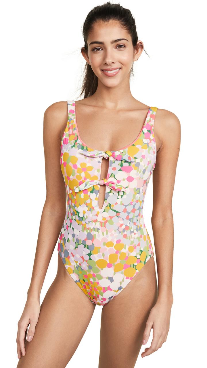Kate Spade New York Reversible Bunny Tie One Piece
