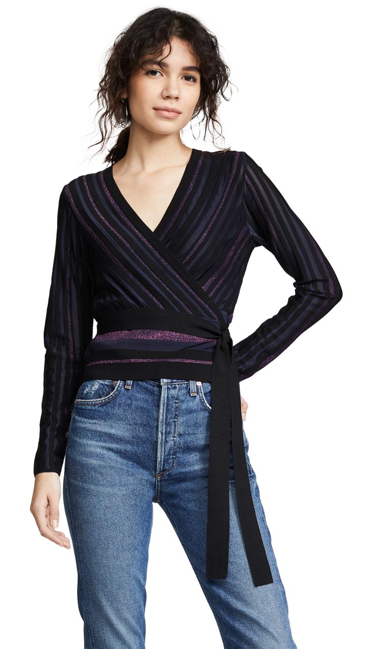 Diane Von Furstenberg Laren Wrap Top