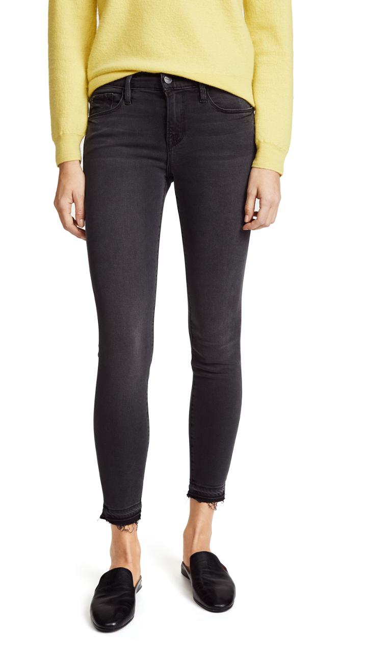 Frame Le Skinny De Jeanne Crop Jeans With Released Hem