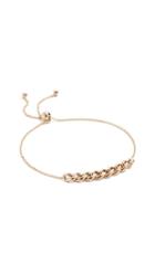 Zoe Chicco 14k Gold Curb Chain Station Bracelet