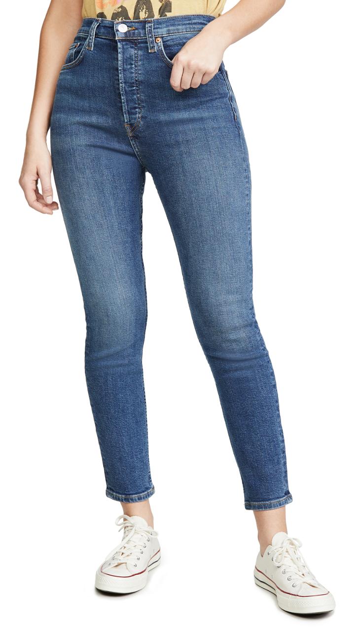 Re Done Ultra High Rise Crop Jeans