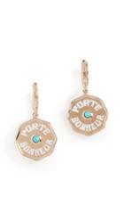 Marlo Laz 14k Yellow Gold Pb Mini Earrings