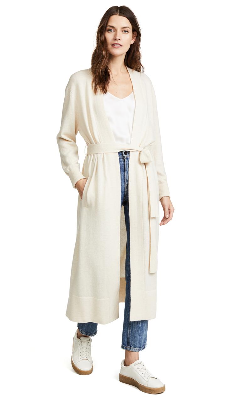 Temperley London Long Shaw Knit Cardigan