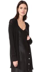T By Alexander Wang Gauze Cashmere Nylon Blend Long Line Cardigan