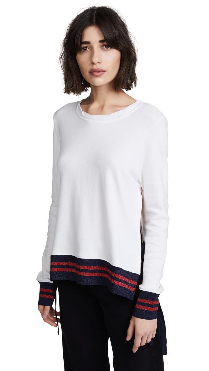 Pam Gela Side Slit Sweatshirt