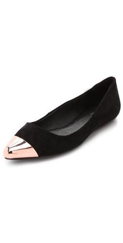 Messeca New York Jacqueline Cap Toe Suede Flats