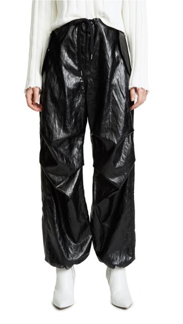 T By Alexander Wang Papery Faux Leather Pants