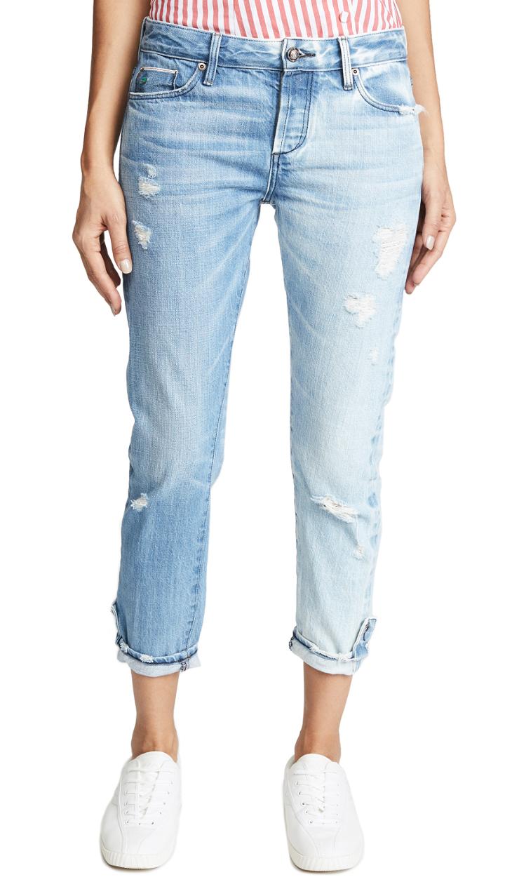 Tortoise Savanna Rigid Cropped Slim Straight Jeans