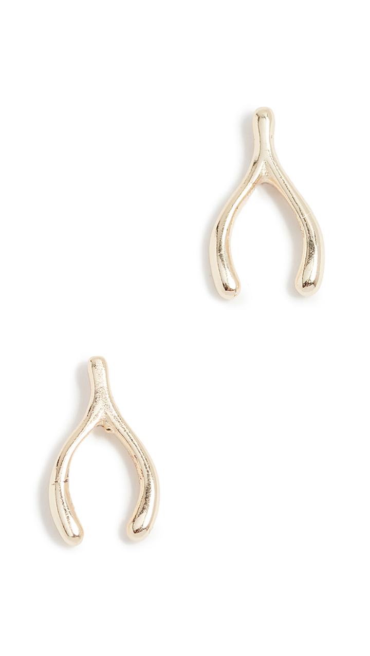 Shashi Wishbone Earrings