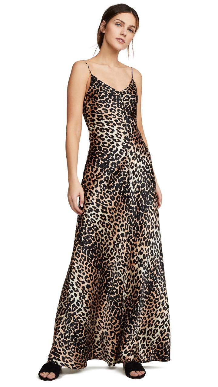 Ganni Silk Stretch Satin Dress
