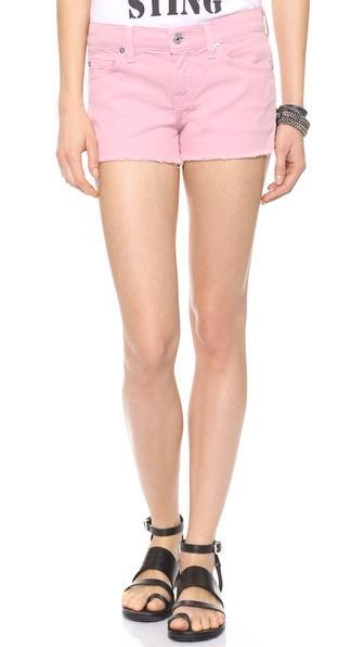 7 For All Mankind Cutoff Twill Shorts - Soft Pink