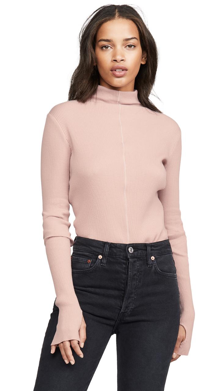 Helmut Lang High Neck Rib Top