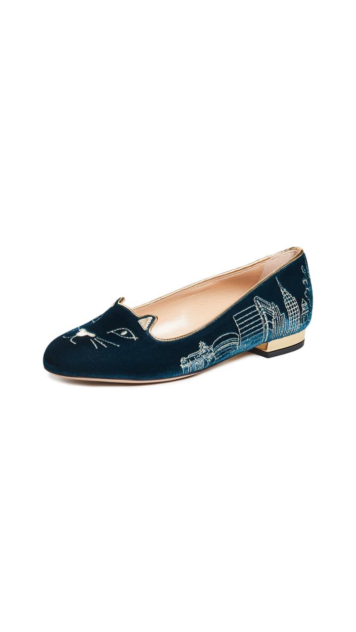 Charlotte Olympia City Kitty New York Flats