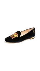 Charlotte Olympia Leo Embroidered Flats