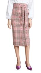 Stella Jean Plaid Tie Waist Skirt