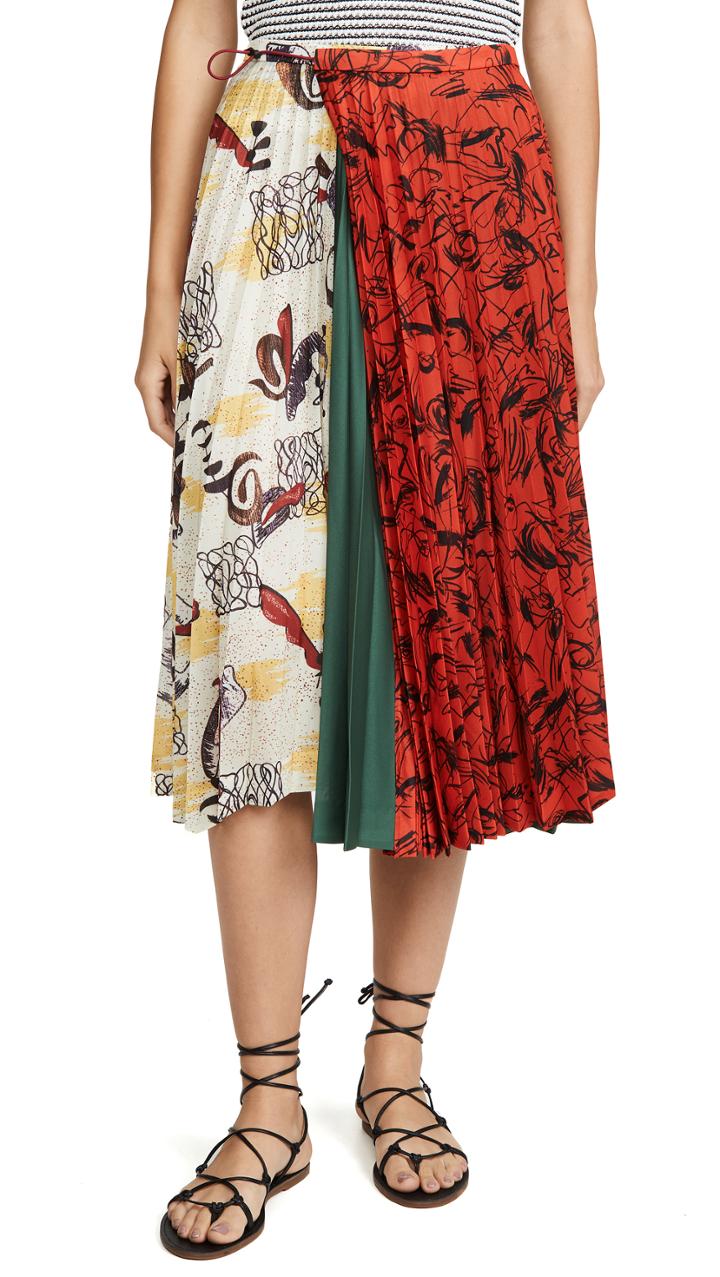 Toga Pulla Mixed Print Skirt
