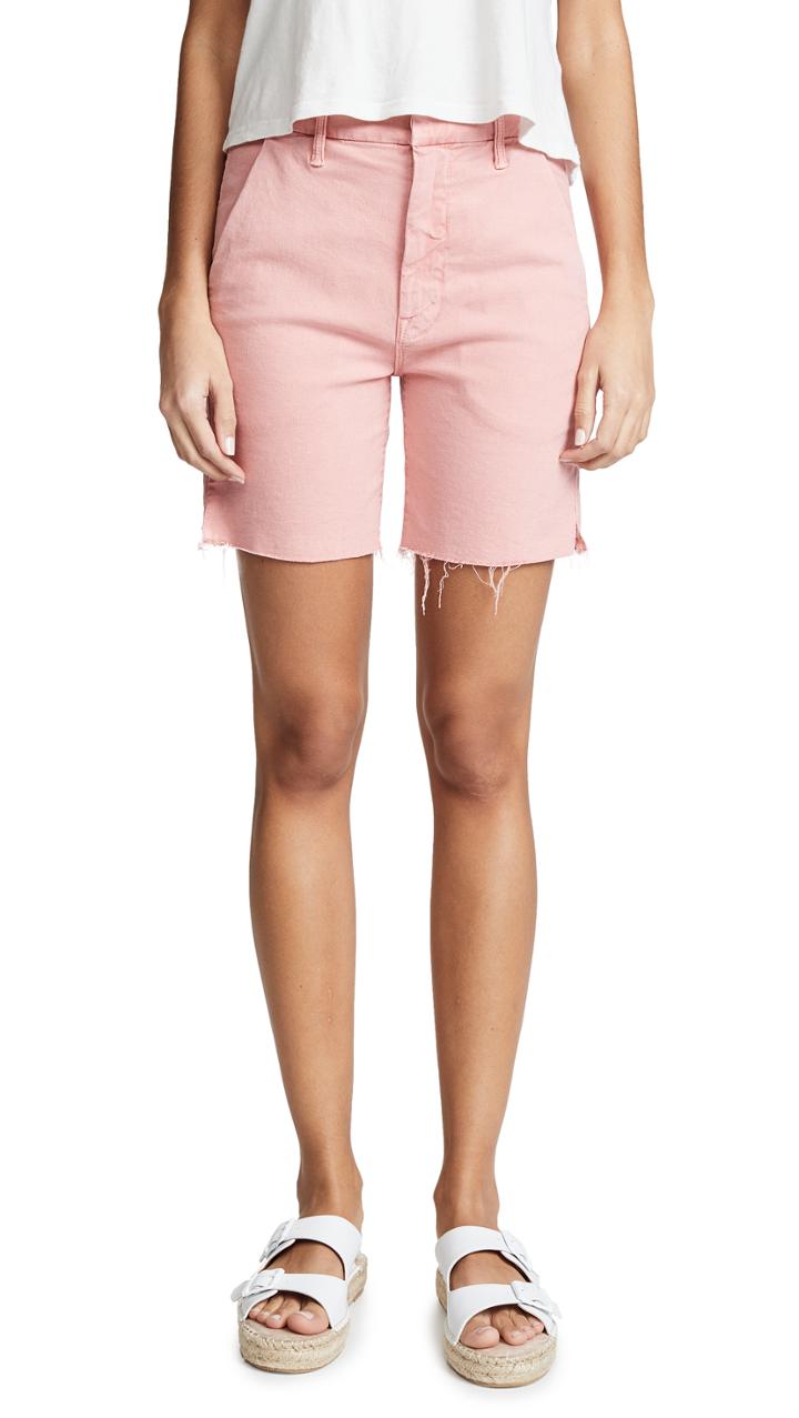 Mother The Bermuda Prep Snippet Fray Shorts