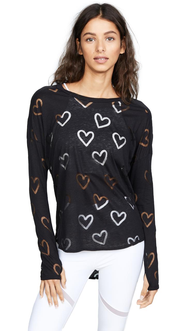 Terez Burnout High Low Tee