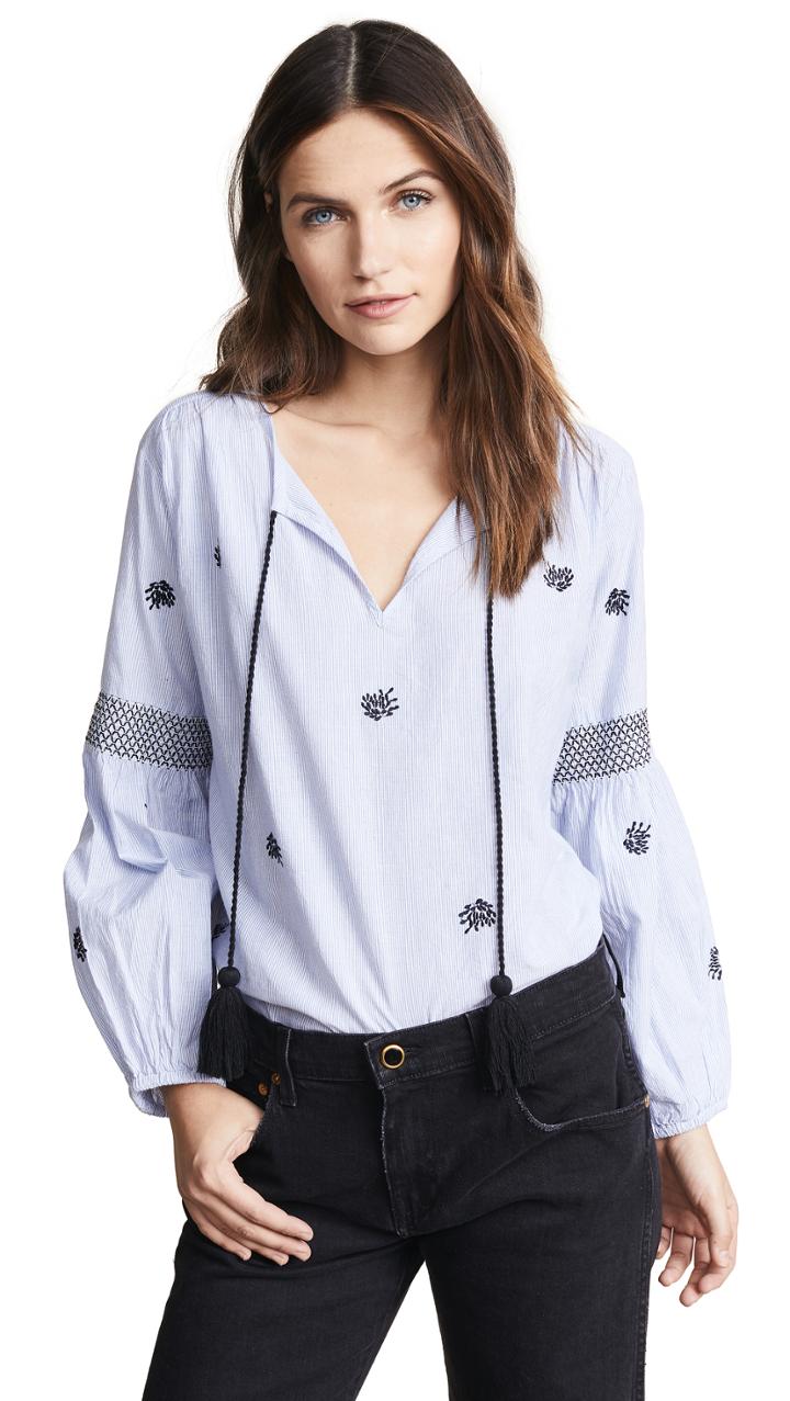 Velvet Aimee Embroidered Blouse