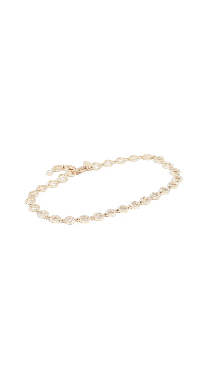 Ef Collection 14k Half Diamond Open Circle Eternity Bracelet