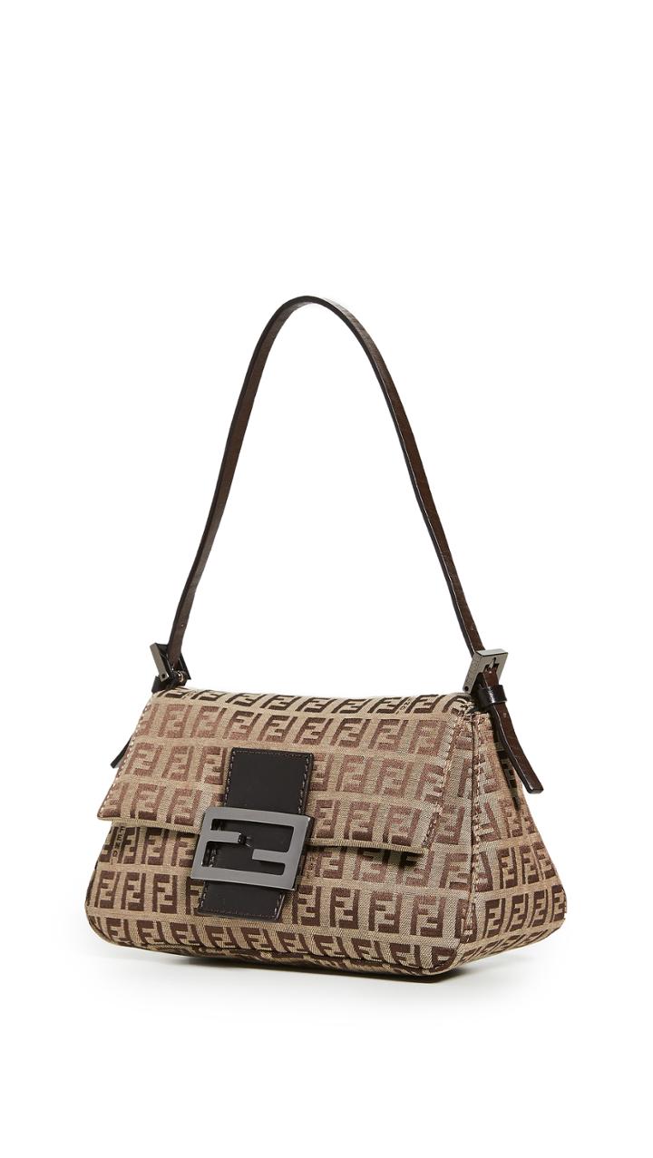 What Goes Around Comes Around Fendi Brown Zucchino Mamma Mini Bag