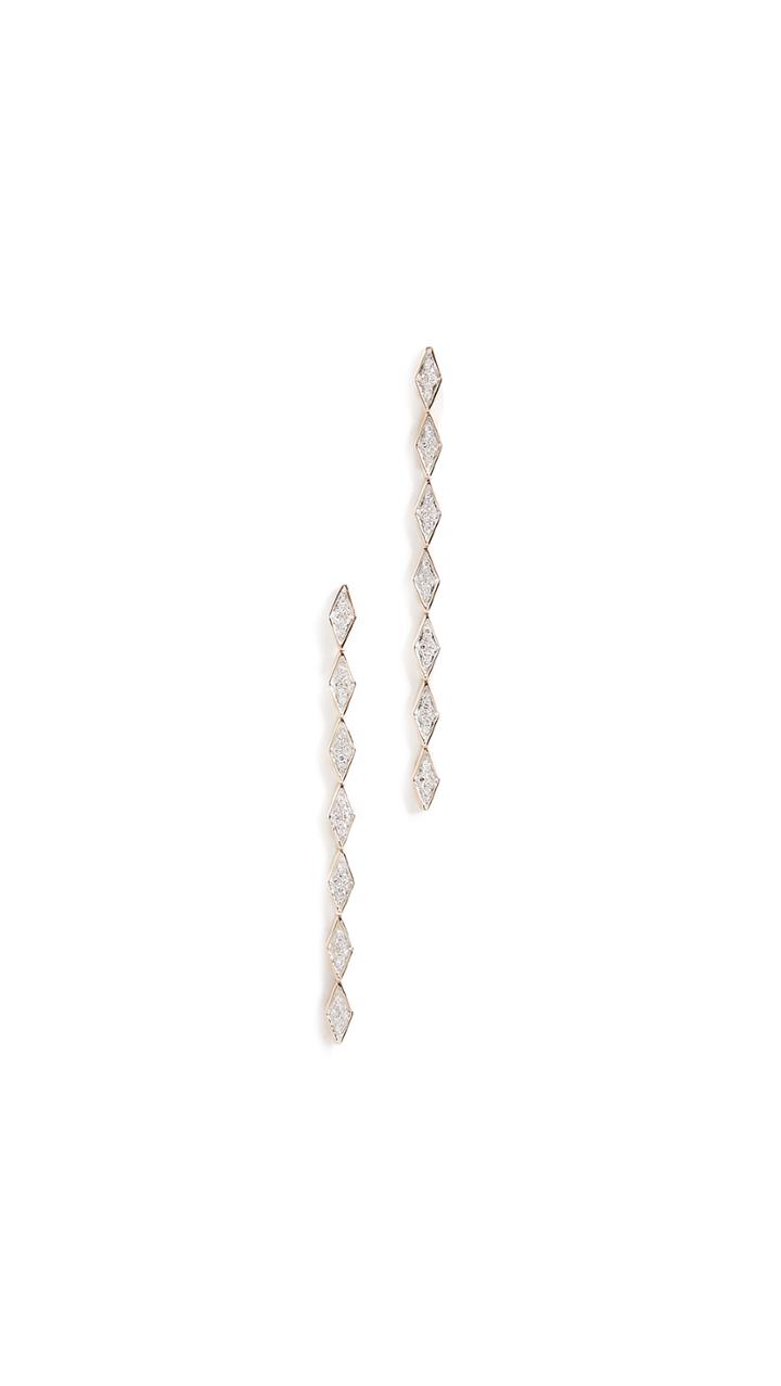 Adina Reyter 14k Gold Pave Diamond Link Earrings