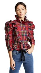 Isa Arfen Edith Tartan Top