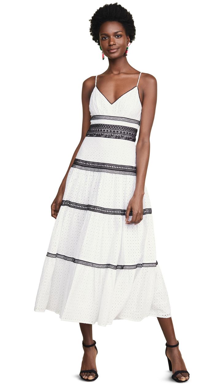 Jill Jill Stuart Eyelet Stripe Dress