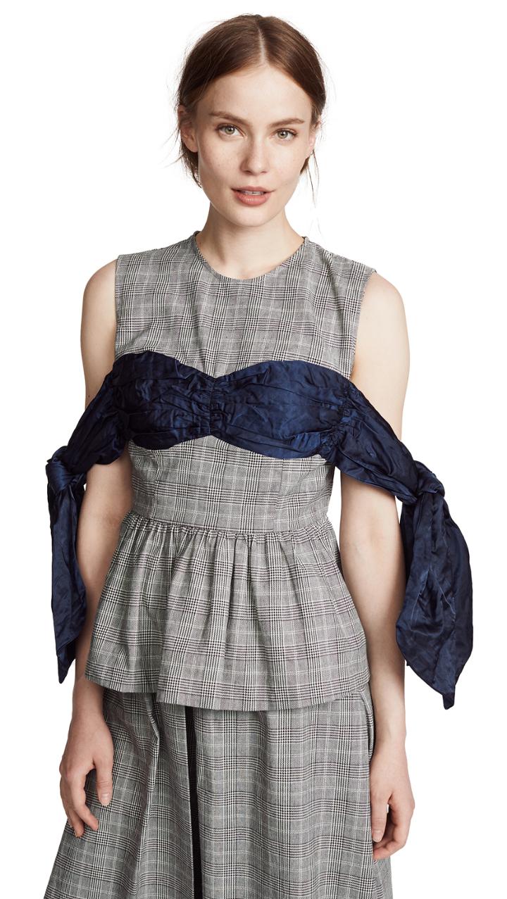 Edit Bow Off Shoulder Peplum Top