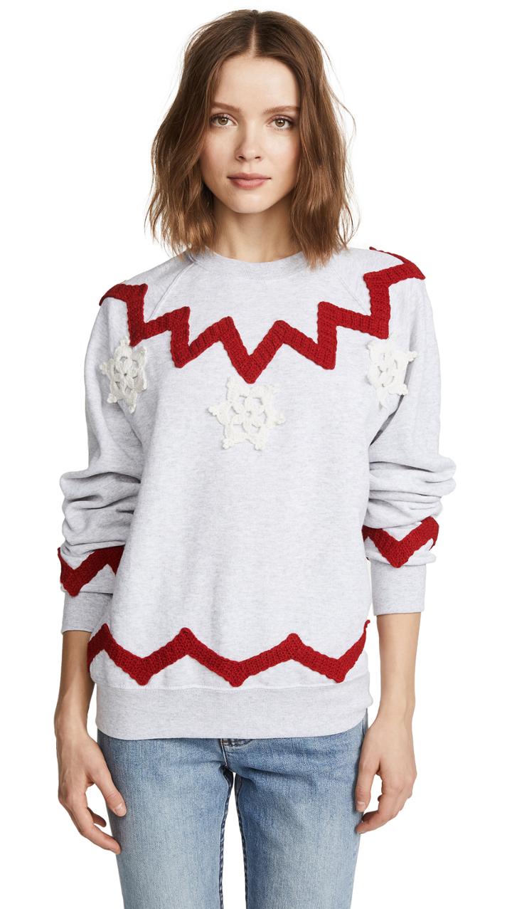 Michaela Buerger Snowflake Trio Sweatshirt