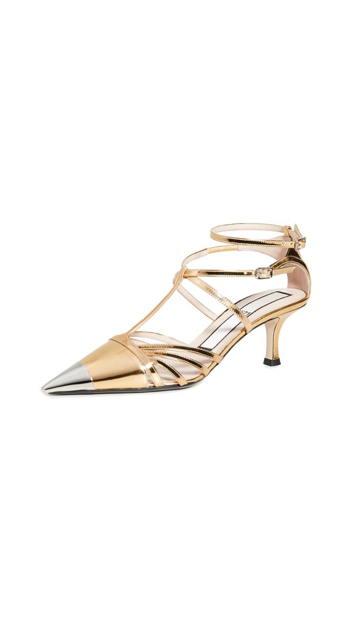 No 21 Anklestraps Kitten Heel Pumps