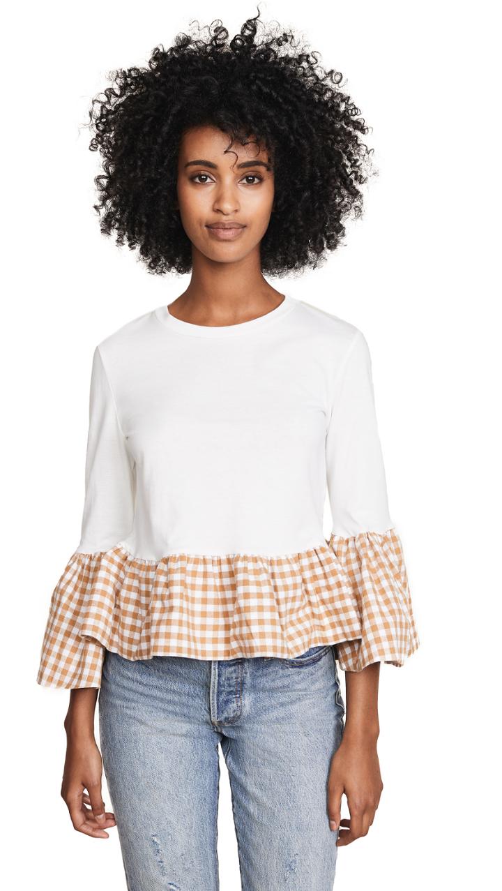 English Factory Trumpet Sleeve Blouse