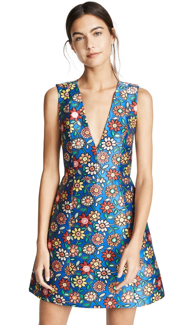 Alice Olivia Patty Seamed A Line Dress