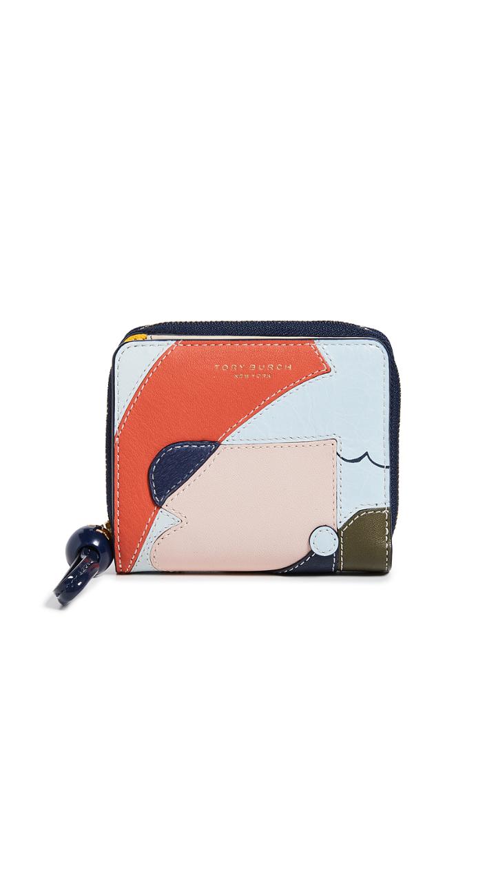Tory Burch Inside The Box Mini Bi Fold Zip Wallet
