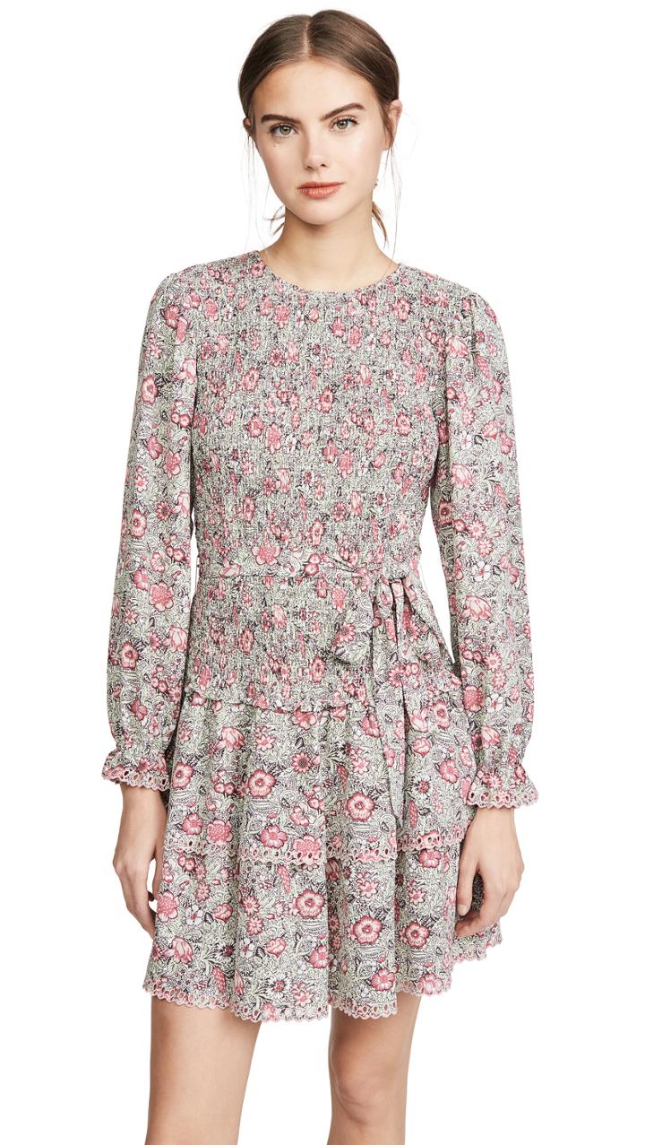 La Vie Rebecca Taylor Long Sleeve Camilla Floral Dress