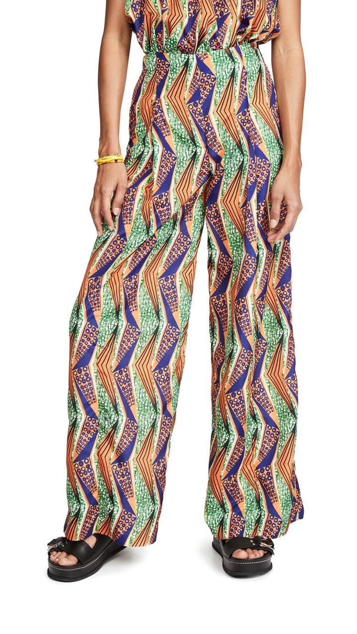 Stella Jean Graphic Print Wide Leg Pants