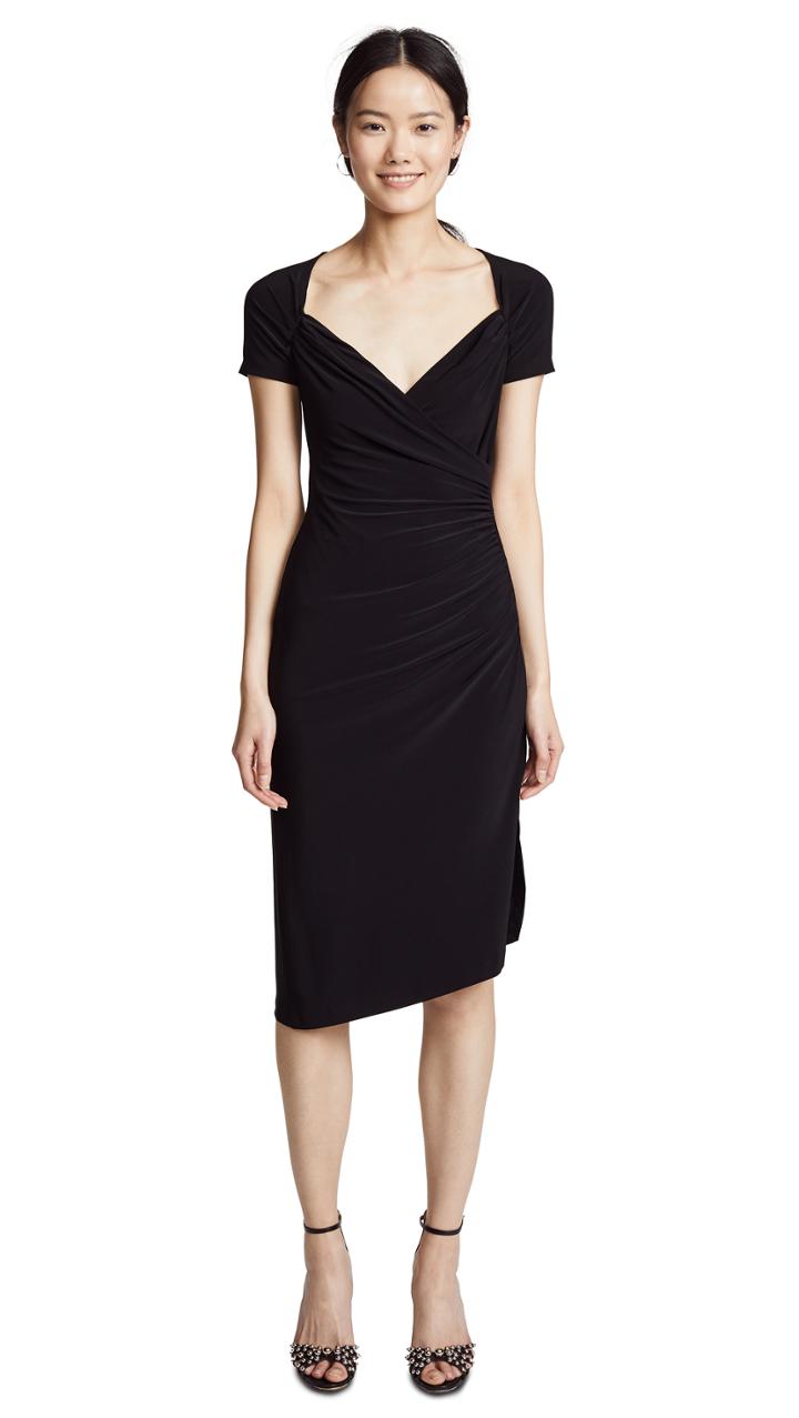Norma Kamali Sweetheart Side Drape Dress