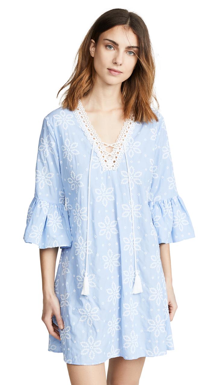 Shoshanna Tossed Daisy Embroidery Dress