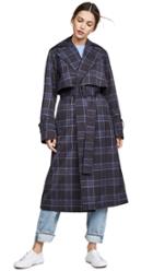 Vince Plaid Trench