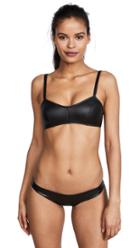 Lisa Marie Fernandez Nicole Black Floral Crepe Bikini