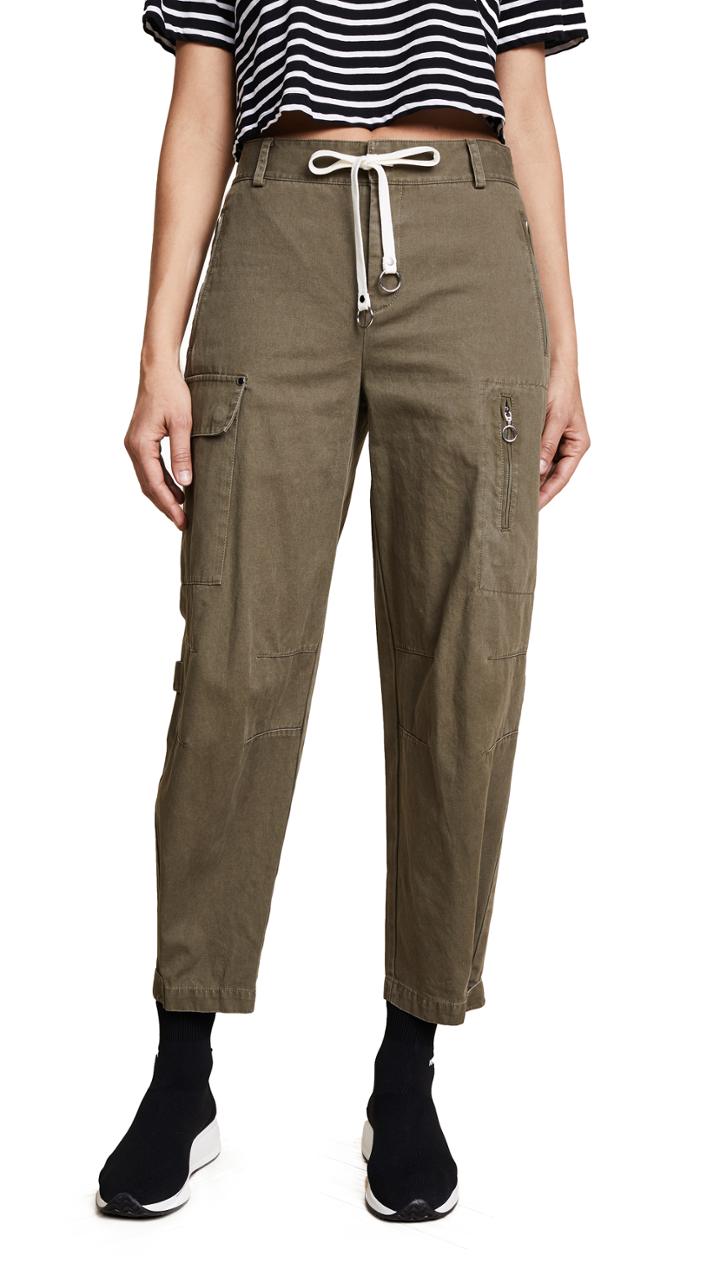 T By Alexander Wang Cotton Twill Cargo Pants