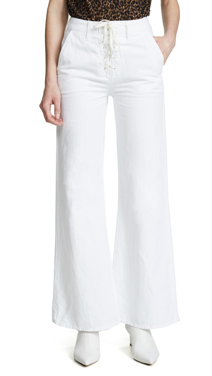 Mother Tie Up Roller Prep Weekender Jeans