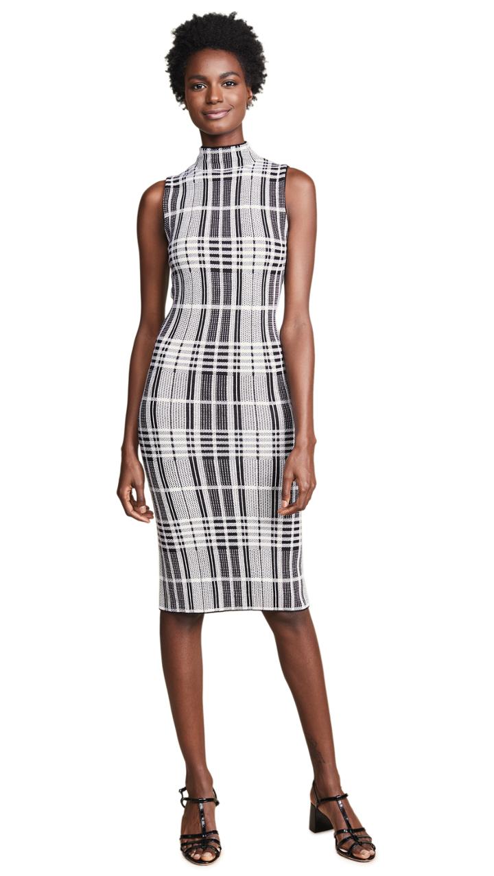 Alice Olivia Hana Mock Neck Dress