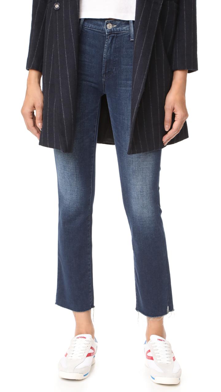 Mother The Rascal Ankle Snippet Fray Jeans