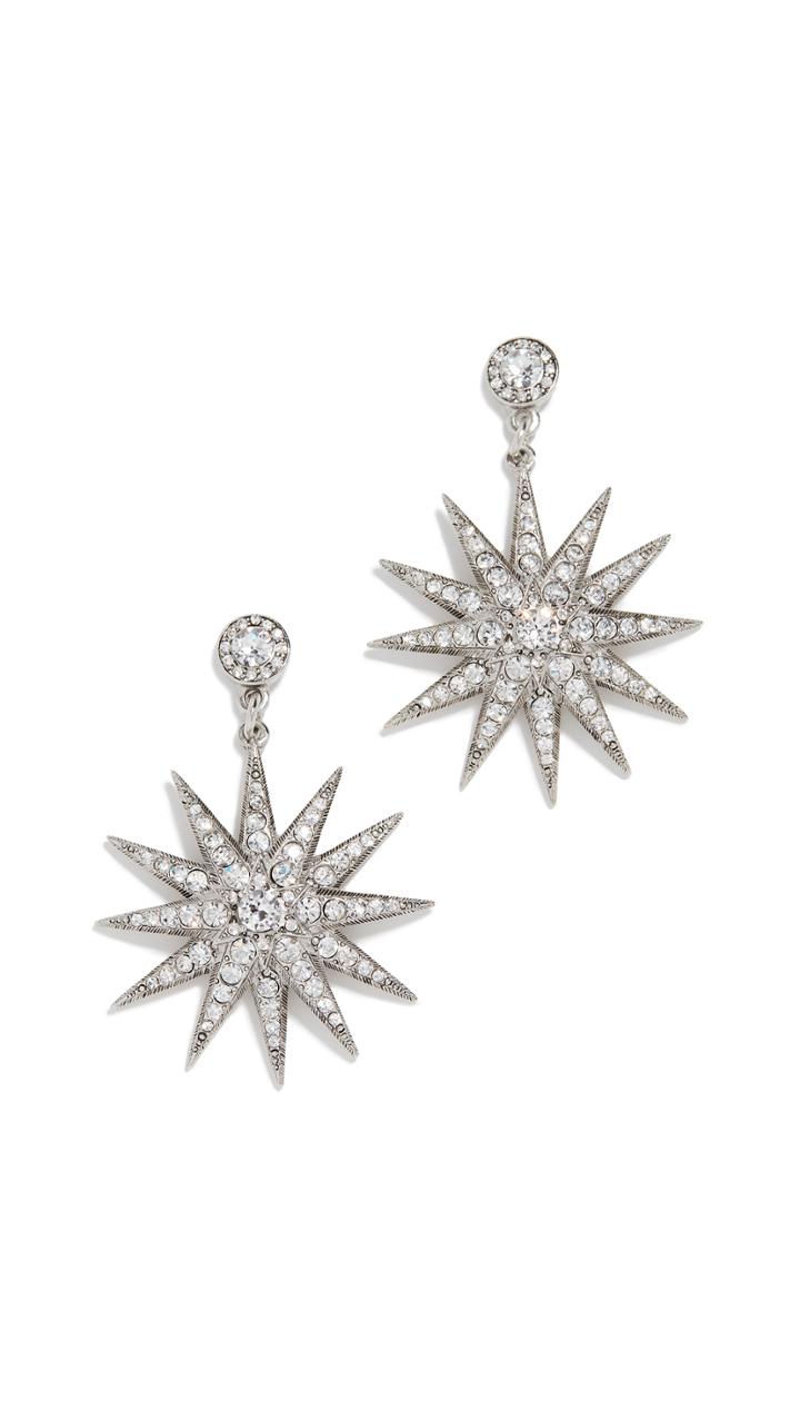 Oscar De La Renta Classic Crystal Star P Earrings