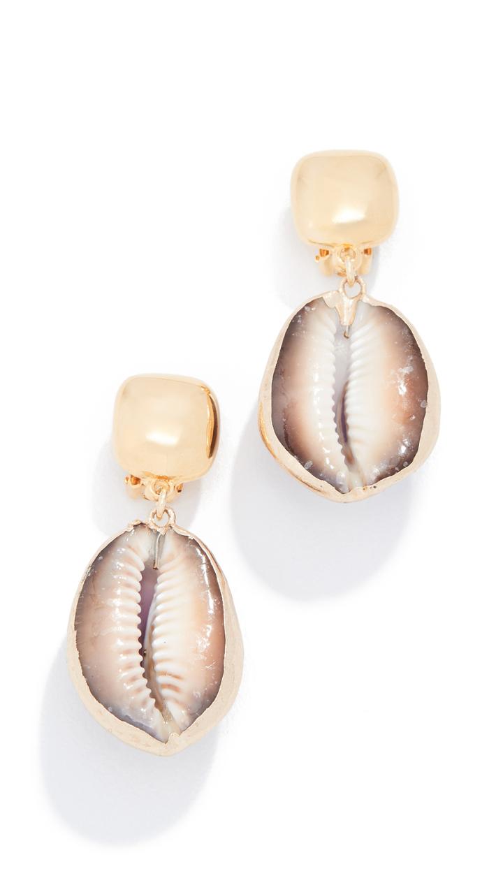 Kenneth Jay Lane Seashell Drop Earrings