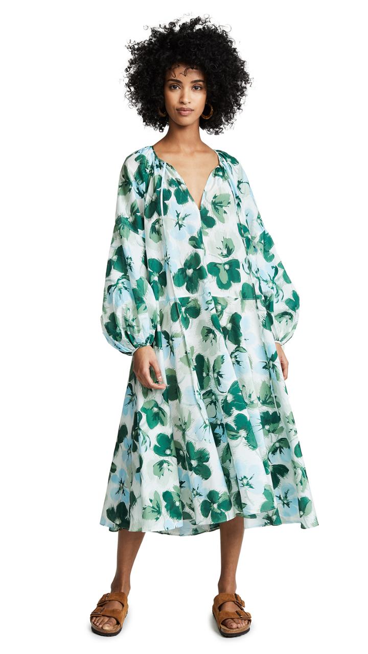 Lee Mathews Bridget Balloon Sleeve Dress